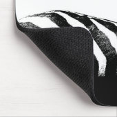 カスタマイズ可能なゼブラポップ・アートの白黒テンプレート マウスパッド (コーナー)