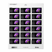 カスタマイズ可能なゼラニウムフラワー住所 シール (フルシート)