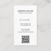 カスタマイズ可能なソフトウェア開発者の白色 名刺 (正面)