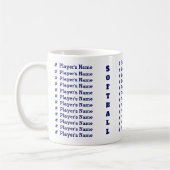 カスタマイズ可能なソフトボールのコーチのギフトのアイディアすべてのプレーヤー コーヒーマグカップ (左)