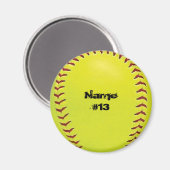 カスタマイズ可能なソフトボール磁石 マグネット (正面/裏面)