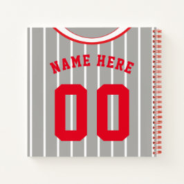 カスタマイズ可能なソフトボール野球ジャージーノートブック ノートブック