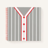 カスタマイズ可能なソフトボール野球ジャージーノートブック ノートブック (正面)