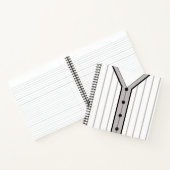 カスタマイズ可能なソフトボール野球ピンストライプのジャージ ノートブック (内部)