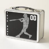 カスタマイズ可能なソフトボール野球弁当箱 メタルランチボックス (裏面)
