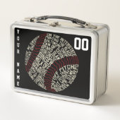 カスタマイズ可能なソフトボール野球弁当箱 メタルランチボックス (正面)