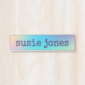 カスタマイズ可能なソフト柱状レインボーグラデーション サインプレート (正面)