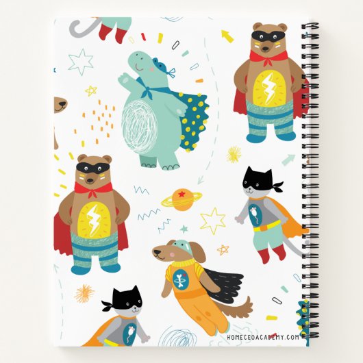 カスタマイズ可能なソーシャル勉強スチューデントノートブック ノートブック (裏面)