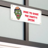 カスタマイズ可能なゾンビハロウィーンをテーマにしたバナー 横断幕 (ビルの外側)