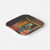 カスタマイズ可能なゾンビハロウィーン紙プレート ペーパープレート (傾斜あり)