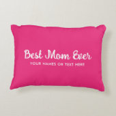 カスタマイズ可能なタイポグラフィ最高のテンプレートMom Ever アクセントクッション (裏面)