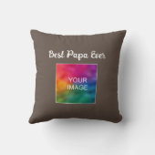カスタマイズ可能なタイポグラフィ最高のテンプレートPapa Ever クッション (裏面)