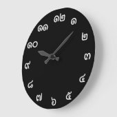 カスタマイズ可能なタイ数字ウォールクロック ラージ壁時計 (傾斜)