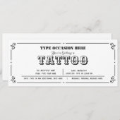 カスタマイズ可能なタトゥーギフト伝票任意の大事な行事 招待状 (正面/裏面)