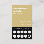 カスタマイズ可能なタトゥークーポン ロイヤリティカード (裏面)