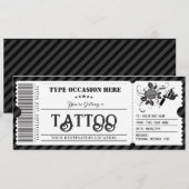 カスタマイズ可能なタトゥー ギフト証明書 割引券 招待状 (正面/裏面)