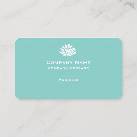 カスタマイズ可能なターコイズ名刺 名刺 (裏面)