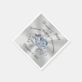 カスタマイズ可能なダイヤモンド記念日カクテルナプキン スタンダードカクテルナプキン (角)