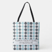 カスタマイズ可能なダイヤモンド チェック プライド エレガント トート (正面)