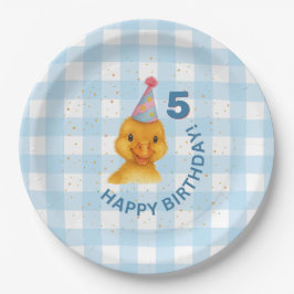 カスタマイズ可能なダクリング5th誕生日パーティープレート ペーパープレート