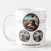 カスタマイズ可能なダックシュント子犬 コーヒーマグカップ