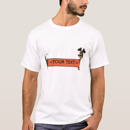 カスタマイズ可能なダックスフントの犬 Tシャツ (正面)