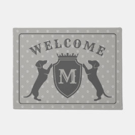 カスタマイズ可能なダックスフントの玄関マット ドアマット