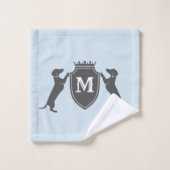 カスタマイズ可能なダックスフントタオルセット バスタオルセット (ウォッシュタオル)