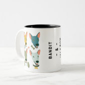 カスタマイズ可能なダッパーChihuahua犬 ツートーンマグカップ (正面左)