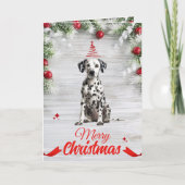 カスタマイズ可能なダルマチアのクリスマスグリーティングカード カード (正面)