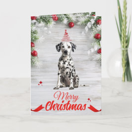 カスタマイズ可能なダルマチアのクリスマスグリーティングカード カード