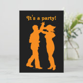 カスタマイズ可能なダンスのパーティの招待状のテンプレート 招待状 (スタンド正面)