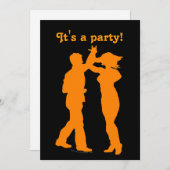 カスタマイズ可能なダンスのパーティの招待状のテンプレート 招待状 (正面/裏面)