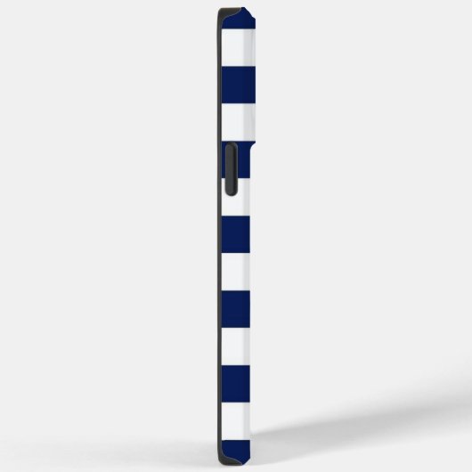 カスタマイズ可能なダークネイビーブルーホワイトカラーブロック Case-Mate iPhoneケース (裏面 / 右)