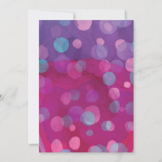 カスタマイズ可能なダークピンクマーメイドテール誕生日 招待状 (裏面)