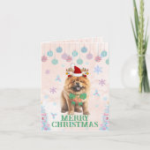 カスタマイズ可能なチャウチャウクリスマスグリーティングカード カード (正面)