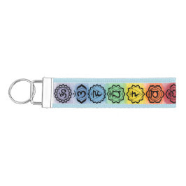 カスタマイズ可能なチャクラオプションを備えた7つの文字シンボル リストバンドキーホルダー