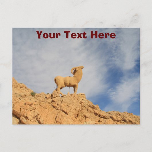カスタマイズ可能なチュニジアのヤギ像はがき ポストカード (正面)