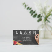 カスタマイズ可能なチューター/先生名刺 名刺 (スタンド正面)