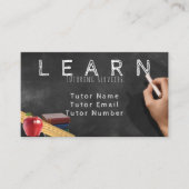 カスタマイズ可能なチューター/先生名刺 名刺 (正面)
