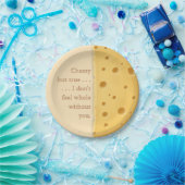 カスタマイズ可能なチーズメ魅力的ッセージ愛好家 ペーパープレート (パーティー)