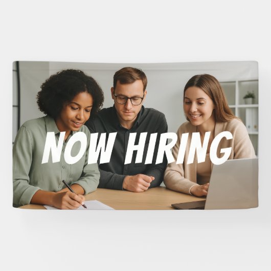 カスタマイズ可能なチームが連携して採用バナー 横断幕 (横)