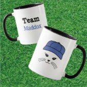 カスタマイズ可能なチーム小猫野球選手 マグカップ