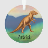 カスタマイズ可能なティラノサウルス・レックスのレックスの恐竜のオーナメント オーナメント (裏面)