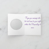 カスタマイズ可能なティータイムゴルフノートカード(女性用) カード (内部)