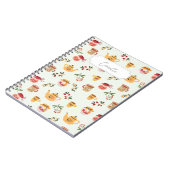 カスタマイズ可能なティータイムシームレスなパターン ノートブック (左側)