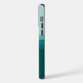 カスタマイズ可能なティール（緑がかった色）ブルーグリーンカラーブロック iPhoneケース (左側面)