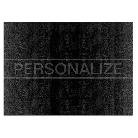 カスタマイズ可能なテキスト | 太い モダン ブラック & ダークグレー カッティングボード (正面)