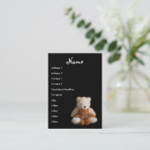 カスタマイズ可能なテディー・ベアの先生の名刺- 名刺 (スタンド正面)