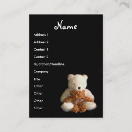カスタマイズ可能なテディー・ベアの先生の名刺- 名刺